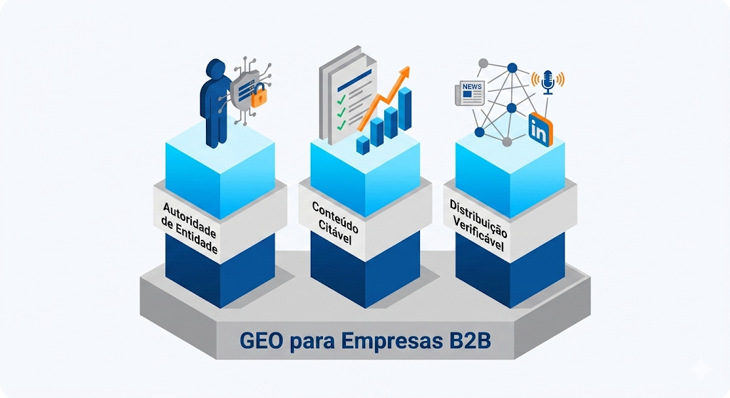 GEO resultado — taxa de citacao nas IAs ao longo do tempo empresa B2B